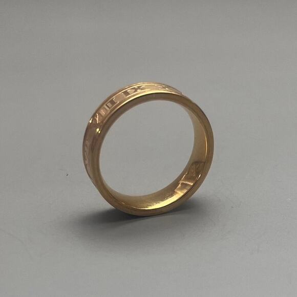 y2k 2000s vintage style roman numerals gold ring - Picture 8 of 8